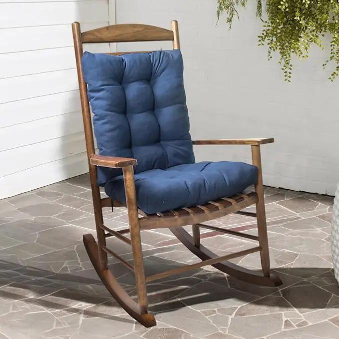 Patio Rocking Chair Cushion, 1 Pack Non Slip Back Chair Cushion High Back Indoor Outdoor Chaise Lounger Cushion Seat Pads, Purple by GreenHaven Gardens