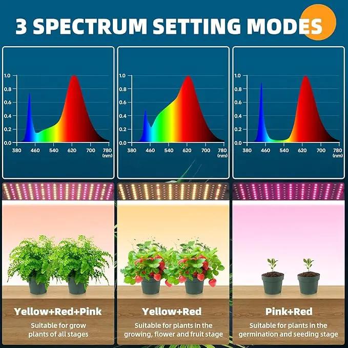 Barrina Plant Shelf with Grow Light, 5-Tier, Plant Stand with 40W Ultra-Thin Grow Light Panel for Hydroponics, Seedlings, Succulents, Flowers, Veg, 3/6/12h Timer, 15.7" L x 11.8" W x 59.1" H by GreenHaven Gardens