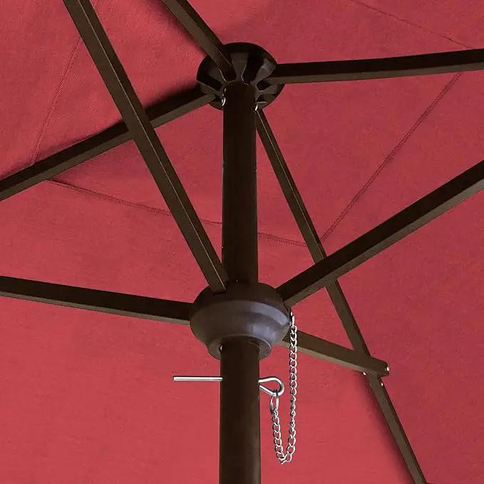 EliteShade USA 10-Year-Non-Fading 6x6Ft Square Market Umbrella Patio Outdoor Table Umbrella with Ventilation, Burgundy by GreenHaven Gardens