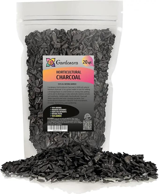Horticultural Charcoal for Indoor Plants [20-Quart Bag] Black Diamond Soil Amendment for Orchids, Terrariums, and Gardening by GreenHaven Gardens
