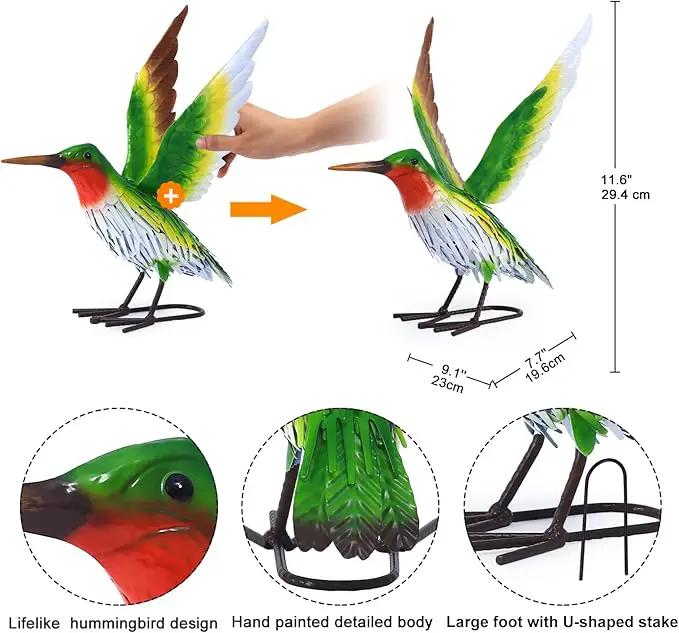 Nacome Metal Hummingbird Statues for Garden Decor: Outdoor Sculptures Clearance Lawn Ornaments for Patio Balcony Front Backyard - Unique Gifts for Grandma Mom by GreenHaven Gardens