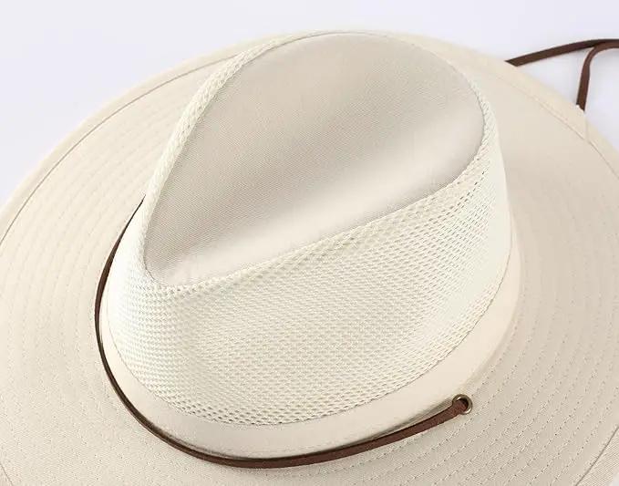 Home Prefer Cotton Summer Fedora Hat Wide Brim Sun Hats for Men Women UPF 50+ Sun Protection Cap for Fishing Hiking by GreenHaven Gardens