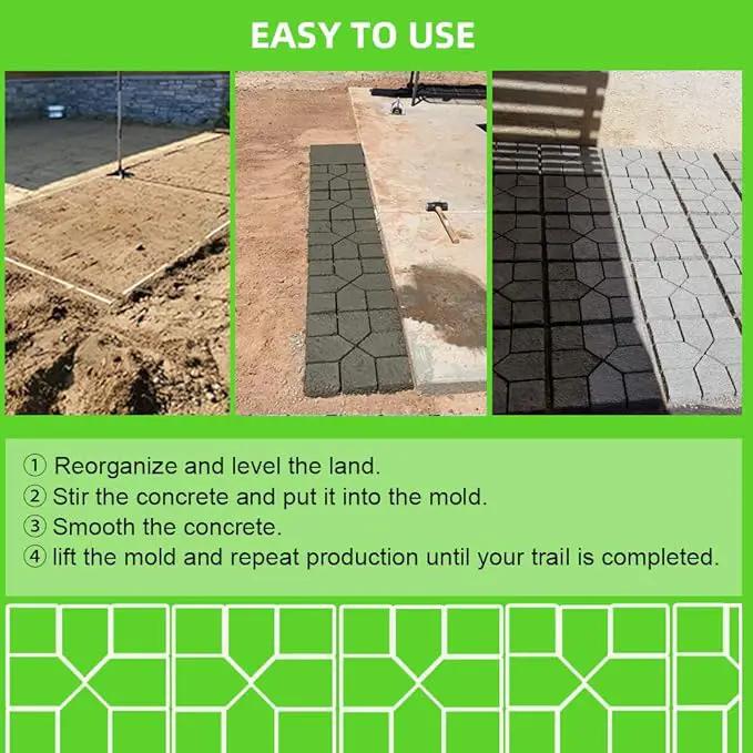 Walk Maker Reusable Concrete Molds Paving Lawn Patio Yard DIY Walkway Pavement (Cross Square)… by GreenHaven Gardens
