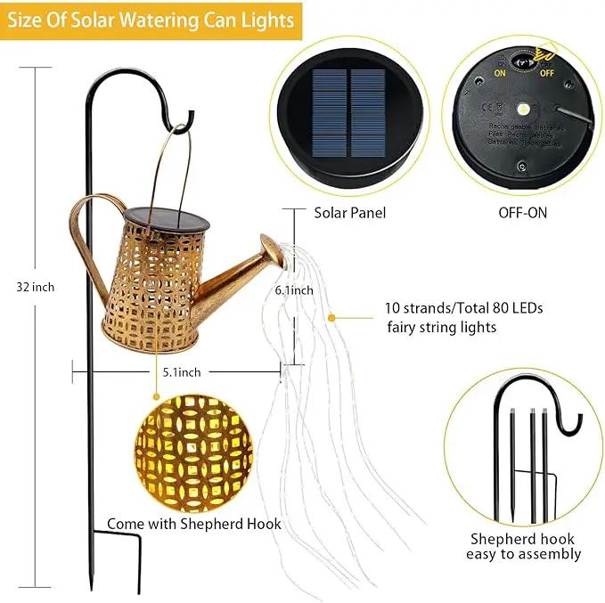 Solar Watering Can Lights, Owl Gifts for Women Mom Grandma Birthday, Waterproof Outdoor Garden Decor Large Hanging Solar Lanterns Garden Lights for Patio Porch Yard Flowerbed Pathway by GreenHaven Gardens