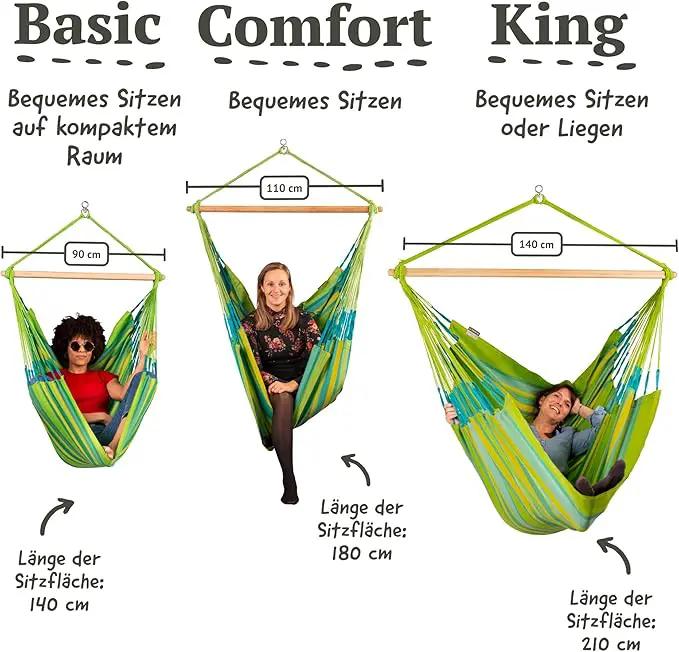 LA SIESTA® - XL King Domingo Hammock Swing Chair & CasaMount - Weather & Tear Resistant Hanging Chair - Outdoor Indoor Hammock Chair w/Suspension Kit for Walls Ceilings Square Beams - Lime by GreenHaven Gardens