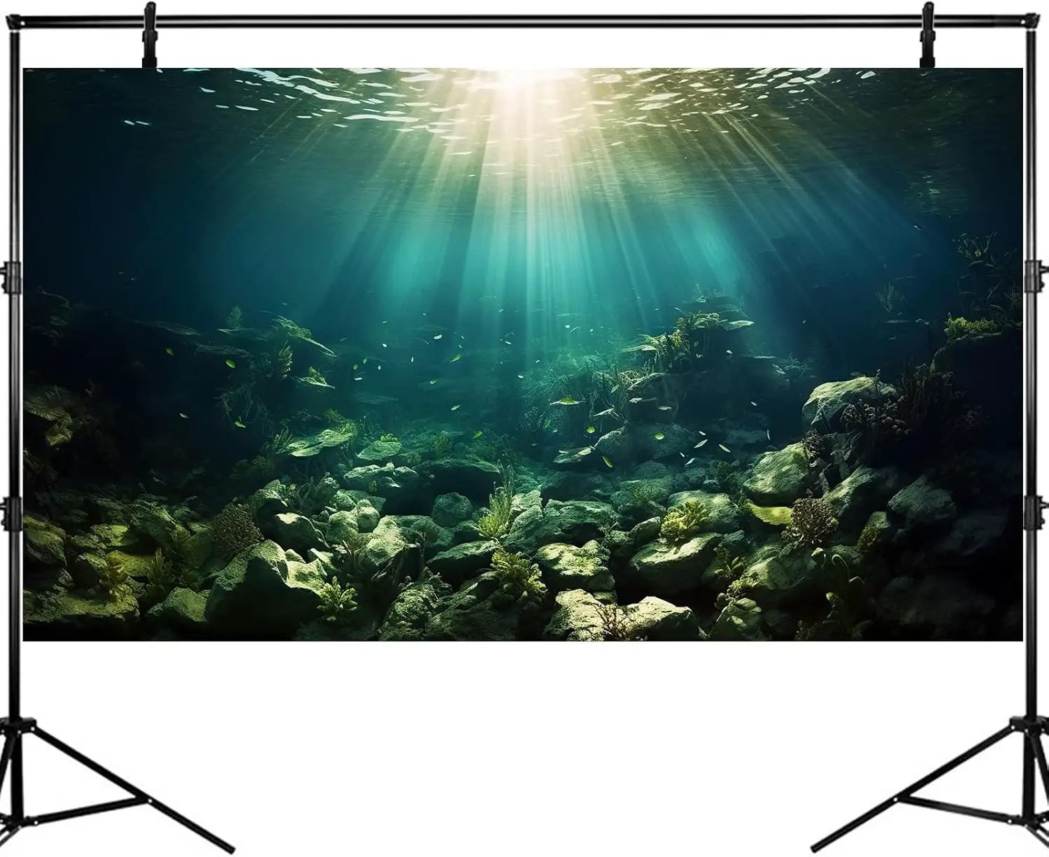Deep Ocean Aquarium Background Under The Sea Fish Tank Background Underwater World Terrarium Backgrounds Ocean Floor Rock Aquatic Plants Aquarium Backdrop for Fish Tank Backgrounds Decors 36x20in by GreenHaven Gardens