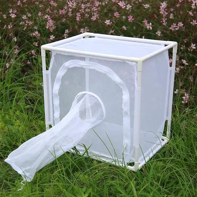 RESTCLOUD Monarch Butterfly Habitat Cage, Outdoor Insect Mesh Cage Terrarium 16" x 12" x 16" by GreenHaven Gardens