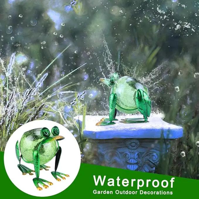 Solar Garden Lantern Waterproof LED Frog Solar Lights Outdoor Decorative Tabletop Lanterns Lamp for Yard Patio Table Decoration by GreenHaven Gardens