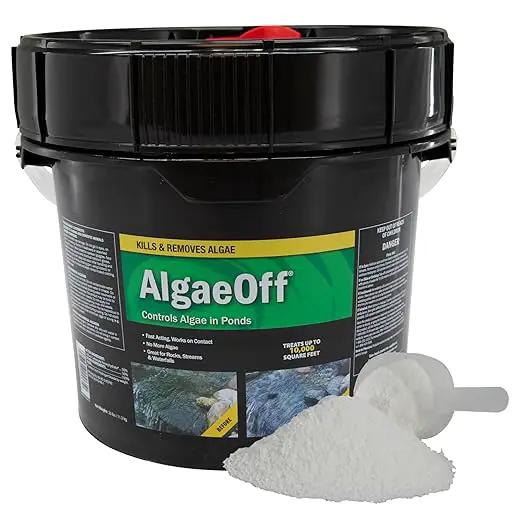 CrystalClear AlgaeOff Pond & Water Garden Scum Cleaner, Waterfall & Rock Slime Remover, String Algae Killer, Green Stain Treatment, EPA Registered Algaecide, Plant, Koi Fish, Bird & Pet Safe, 25 lbs by GreenHaven Gardens