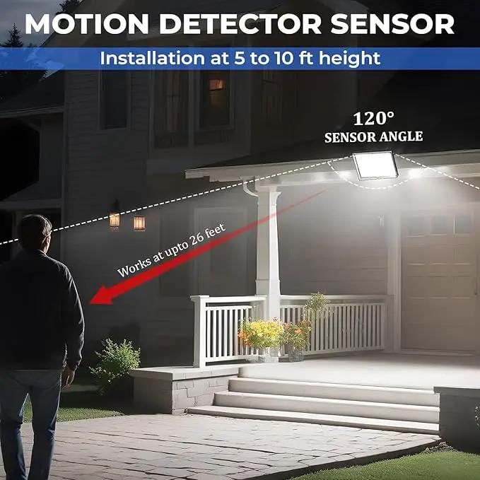 113 LED Motion Senser Outdoor Lights with 9000k Cool White Light, IP65 Waterproof, 5M Wire- Outdoor Solar Lights for Yard, Patio, Porch, Wall, and Garden, Comes with 2 Year Warranty. by GreenHaven Gardens