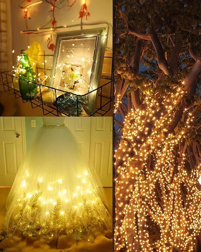Twinkle Star 2 Pack Solar String Lights Outdoor, Total 80 FT 240 LED Solar Fairy Lights Outside Waterproof 8 Modes, Christmas Tree Light for Patio Garden Party Backyard Wedding Decor Warm White by GreenHaven Gardens