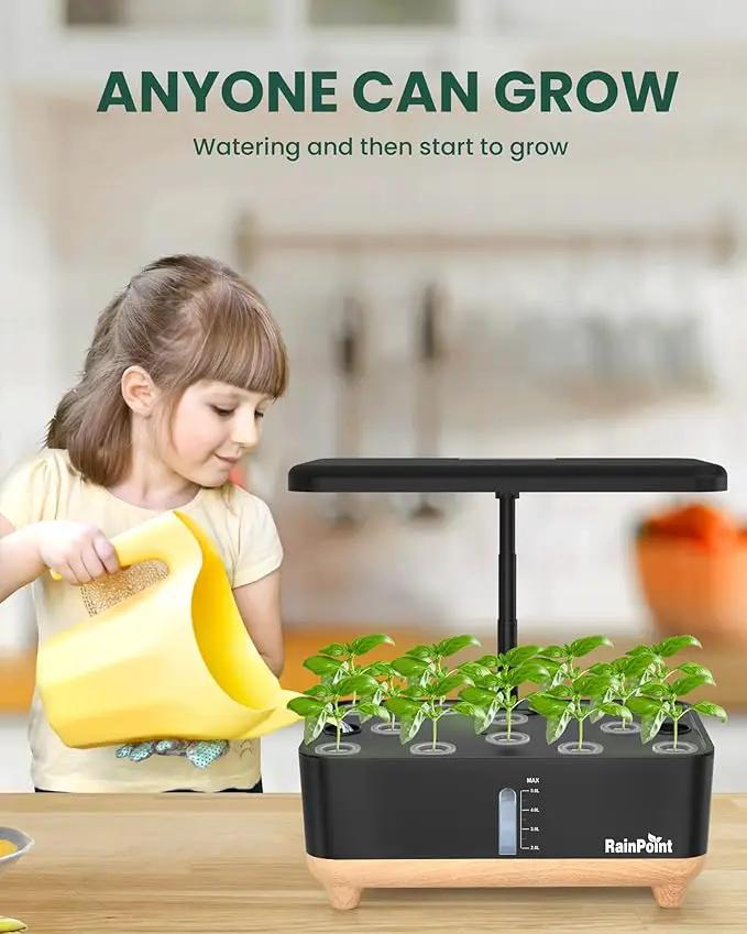 RAINPOINT Indoor Hydroponics Growing System,13 Pods Hydroponic Garden Planter, Vegetable Growing System Kit, Kitchen for Women, Hydro Garden Herb Grower by GreenHaven Gardens