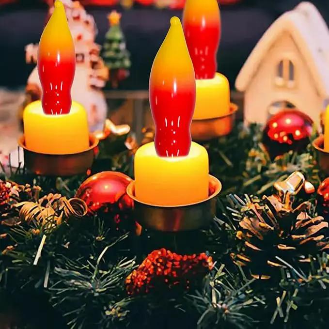 12 Pack C7 Replacement Bulbs E12 Candelabra Bulb - Red Yellow Incandescent Light Bulbs, Perfect as Halloween Christmas Light Bulbs, Candle Light Bulbs, 7 Watt, E12 Base by GreenHaven Gardens