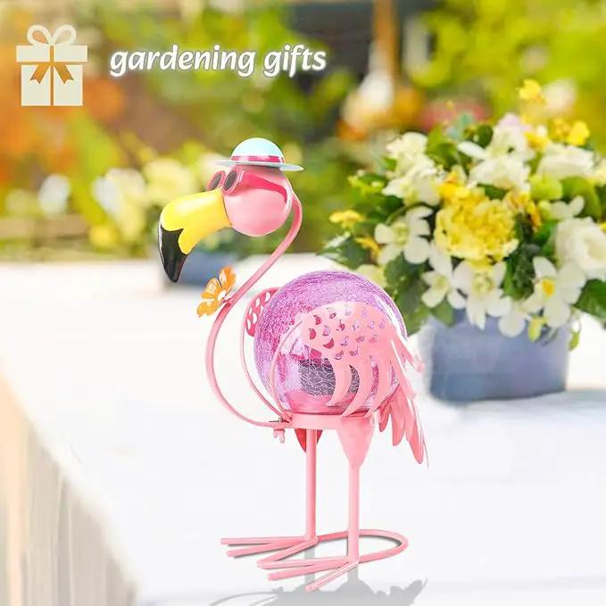 MUMTOP Flamingo Solar Lights Outdoor, Solar Lantern Outdoor Decorative Waterproof LED Solar Lights Flamingo Tabletop Decorations for Patio Garden Yard Outside Decor, Pink Flamingo by GreenHaven Gardens