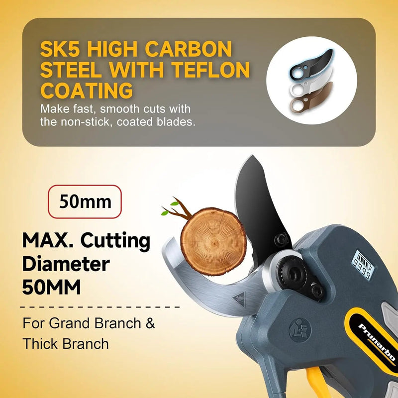 Professional Electric Pruning Shears Brushless Cordless, Compatible with Makita Batteries 50mm(2 inch) Electric Pruner for Gardening Heavy Duty 8000mAh Battery Secateurs for Tree Trimming by GreenHaven Gardens