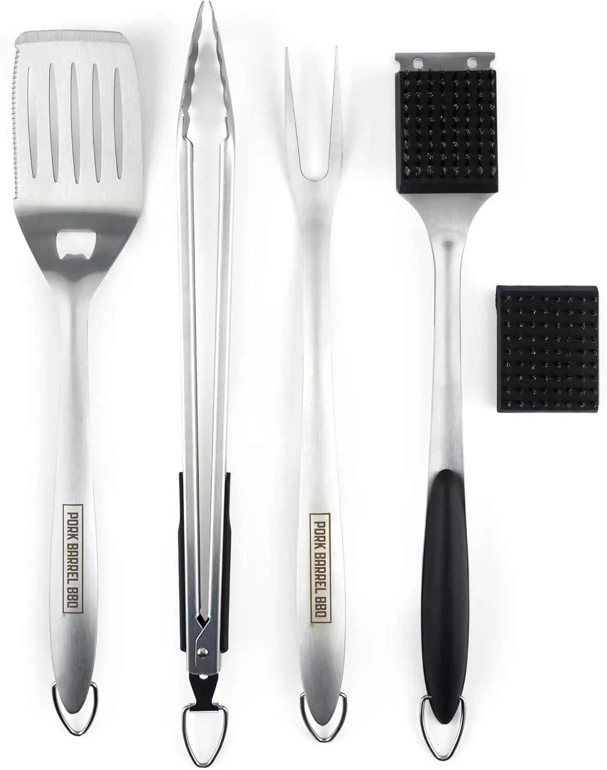Pork Barrel BBQ Tool Set Grill Kit - Premium Stainless Steel BBQ Grill Accessories, Grilling Tools & BBQ Accessories for Outdoor Grill - Perfect BBQ Tools and Grilling Gifts for Men by GreenHaven Gardens