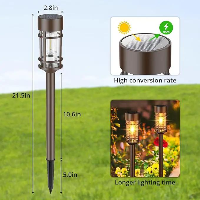Solar Pathway Lights 8 Pack, Solar Lights Outdoor Waterproof IP65, Long-Lasting, Bright LED Outdoor Lighting Decor for Garden Yard Landscape Path by GreenHaven Gardens