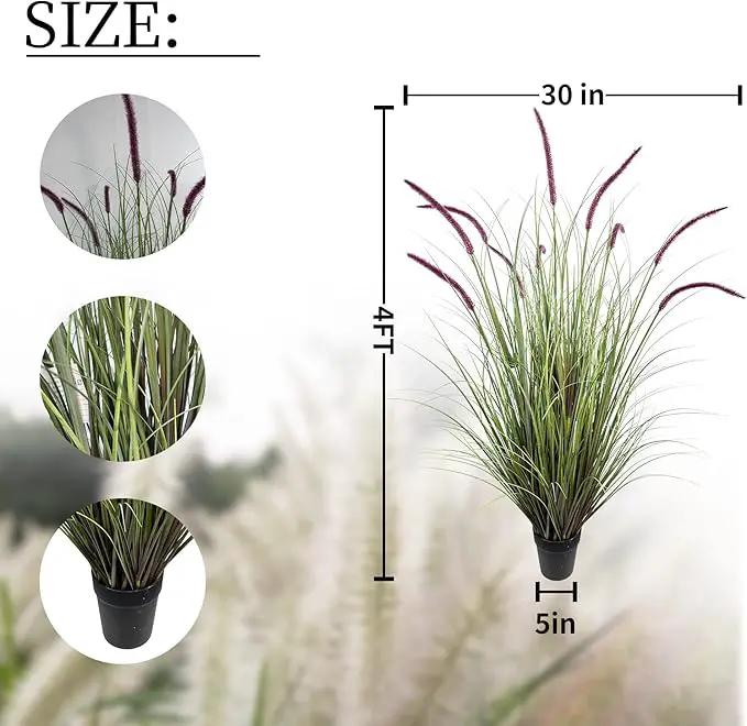 Artificial Plant 47in(2pack) Tall Artificial Grass Plant,Faux Plants Indoor Home Decorative Artificial Plants & Flowers in Pot Fake Plant, House Plant Indoor by GreenHaven Gardens