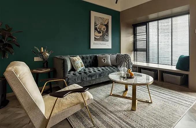 Dimoon 236''x15.7'' Emerald Dark Skin Peel and Stick Wallpaper Contact Paper Modern Self Adhesive Wall Paper Removable Renter Friendly Textured Solid Vinyl Roll (236''x15.7'',Emerald Dark Skin) by GreenHaven Gardens