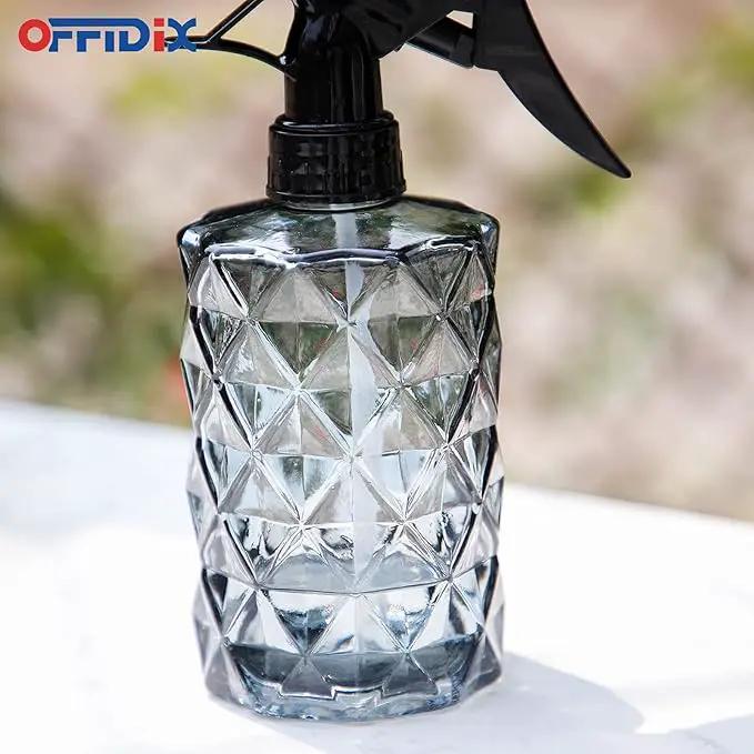 OFFIDIX Glass Spray Bottle,Plant Mister, 0.35L/11.8oz Pressure Watering Can with Adjustable Nozzle Watering Handheld Bottles for Garden Plants Cleaning Solutions(Gray by GreenHaven Gardens