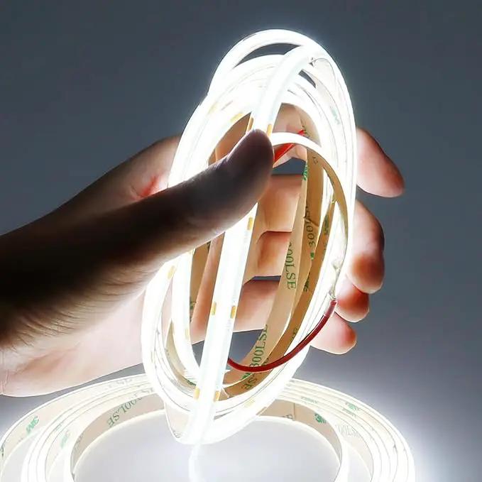 15M/49.2ft 24V COB LED Strip Light Waterproof IP65 Cool White 6000K Uniform Glow 5760LEDs CRI 93+ Flexible LED Tape Lights for DIY Cabinet Bedroom Kitchen Home Decor(No Power Supply) by GreenHaven Gardens