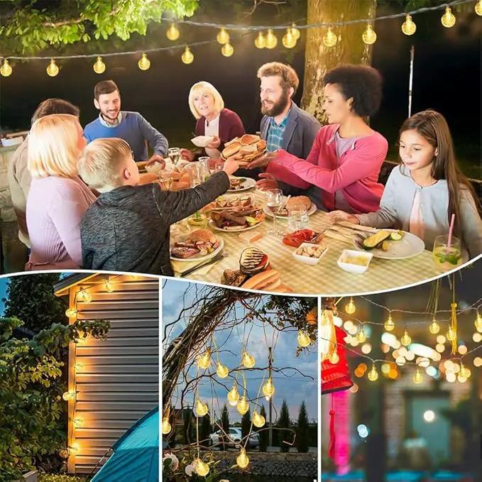 Globe String Lights 65.6 Feet 150 LED, Plug in Crystal Fairy String Lights with Remote Timer, 8 Modes Indoor Outdoor Hanging Globe Lights for Wedding Bedroom Classroom Patio Garden by GreenHaven Gardens