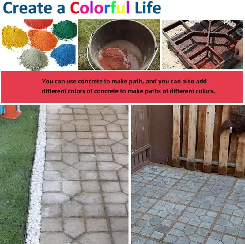 Anothera 2Pack 15.7"x15.7"x1.57" Walk Maker Reusable Concrete Path Maker Molds Pathmate Stone Molding Stepping Stone Paver Lawn Patio Yard Garden DIY Walkway Pavement Paving Moulds (Square) by GreenHaven Gardens