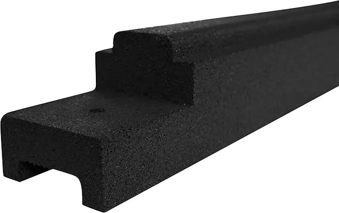 Playsafer Rubber Playground Border Edging Kit, 6' Flexible Heavy Duty Rubber Interlocking Playground Timber, No Dig Easy to Install (Black, 16 Pack) by GreenHaven Gardens