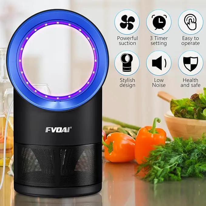 Fruit Fly Trap for Indoors, Fly Traps Indoor for Home Gnat Traps House Indoor, Bugs Trap with Time Setting, 10 Sticky Glue Boards Black by GreenHaven Gardens