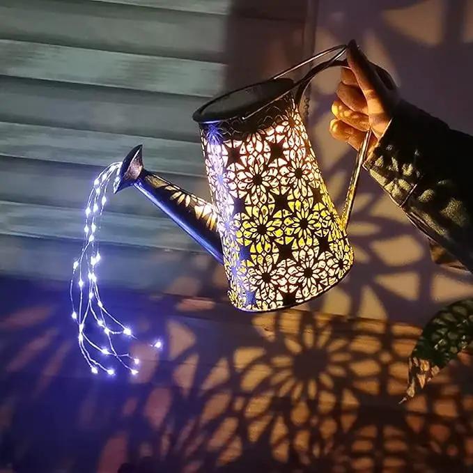 VOOKRY Watering Can with Lights, Large Hanging Solar Lights Outdoor Waterproof, Decorative Retro Metal Solar Garden Decor for Patio Yard Porch Lawn Landscape Gardening Gifts for Mom Grandma Women by GreenHaven Gardens