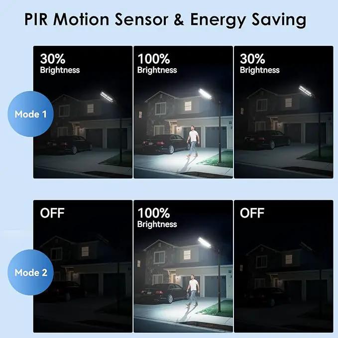 Solar Lights Outdoor Waterproof, 6500K 13000LM LED Dusk to Dawn Solar Street Light, Solar-Powered Flood Lights with Motion Sensor and Remote Control, Solares Parking Lot Light for Yard Walkway, 6-Pack by GreenHaven Gardens
