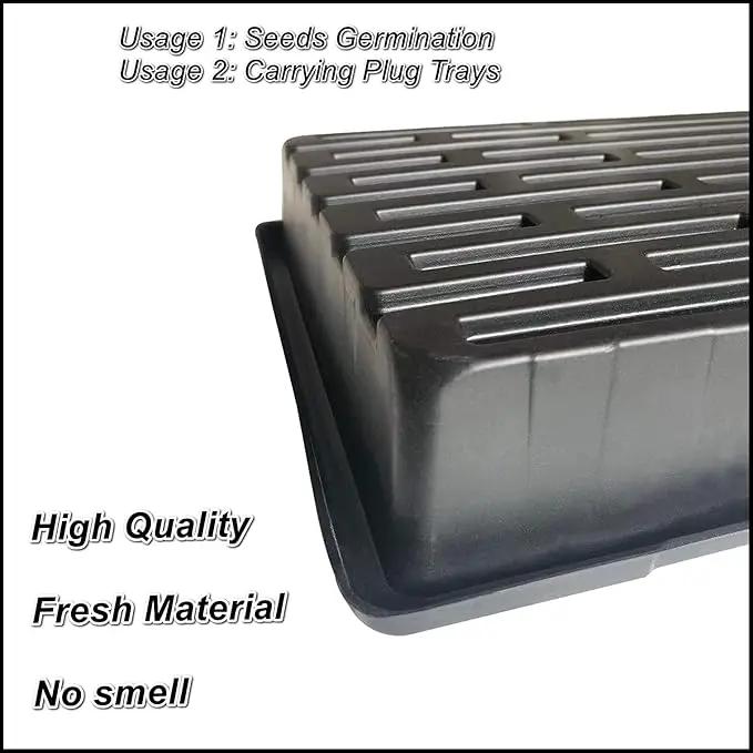 18Pcs 1020 Nursery Trays 10×20 Seedling Tray with Water Drainage Holes for Seeds Germination and Nursery 2.55" Deep (with Holes) by GreenHaven Gardens
