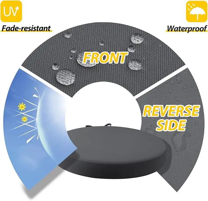 AAAAAcessories Outdoor Seat Cushions for Chairs, Waterproof, Fade-Resistant Patio Furniture Replacement Cushions, 15" x 15" x 2", Set of 2, Dark Gray by GreenHaven Gardens