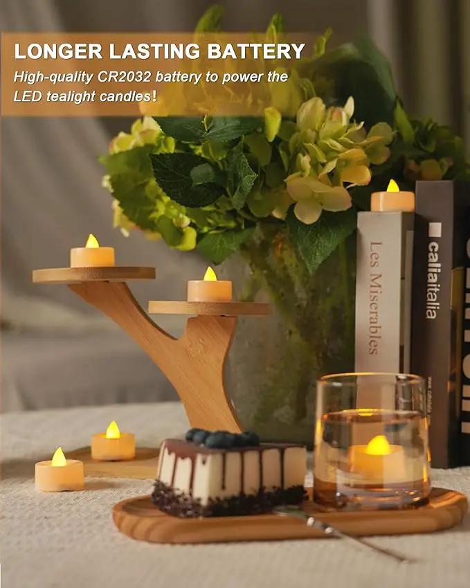 BEICHI Flameless Candles, 24Pack Battery Operated Candles, LED Tea Lights Candles Battery Operated, Flickering Fake Candles for Wedding Halloween Christmas Diwali- Warm Yellow by GreenHaven Gardens