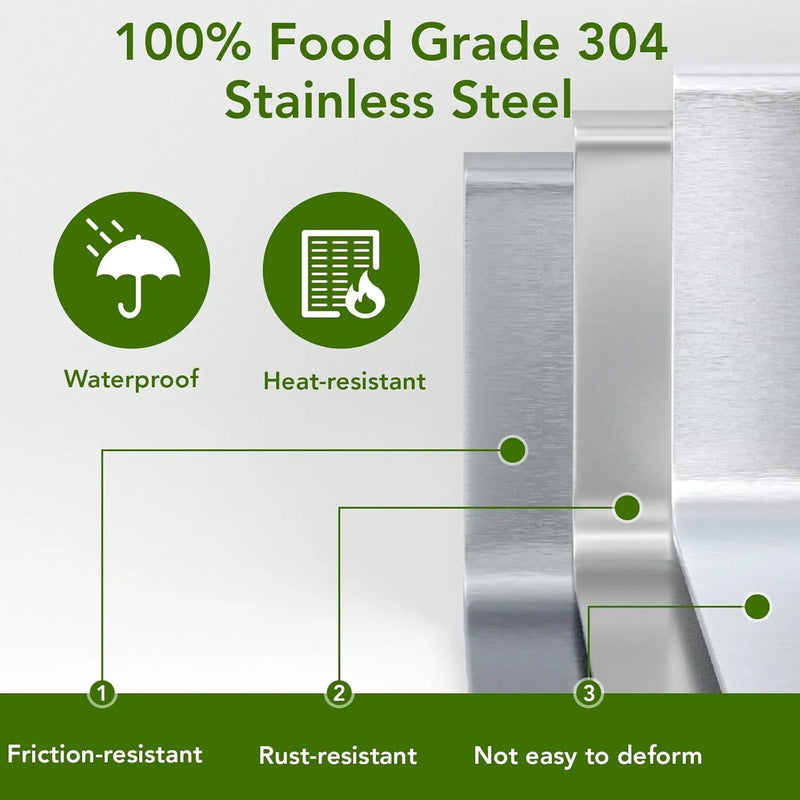 Food Grade 304 Stainless Steel BBQ Grill Table fits Tabletop Griddle, Outdoor Grill Table with 4 Foldable Legs, Portable Grill Stand for RV, Camping, Tailgating by GreenHaven Gardens