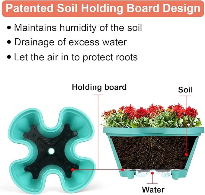 Vertical Planter 6 Tier Stackable Planters Garden Planters Strawberry Herb Flower and Vegetable Planter Indoor Outdoor Gardening Pots with Removable Wheels and Tools by GreenHaven Gardens