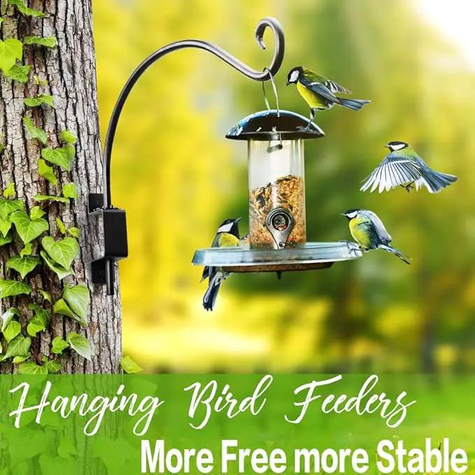 AJART Bird Feeder Hangers Outdoor: 16-Inch Swivel Hanging Plant Bracket for Indoor Wall Mount - Swivel Plant Hook for Flower Basket by GreenHaven Gardens