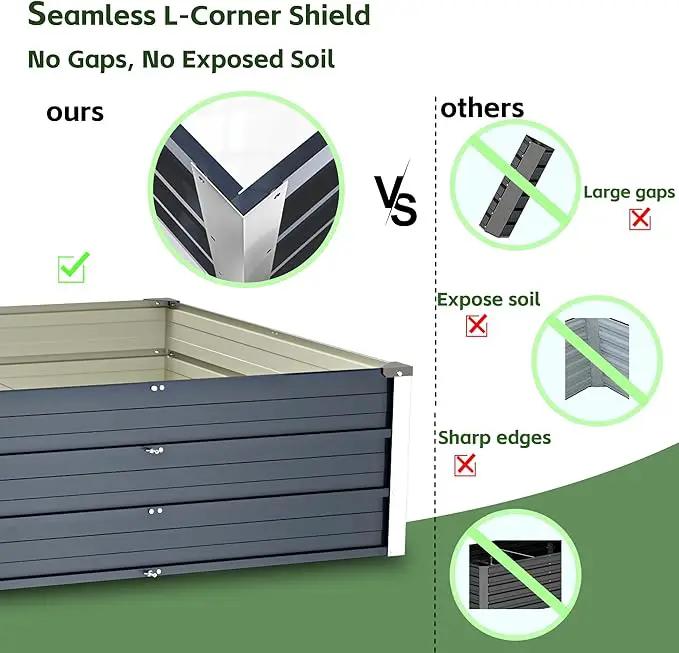 Galvanized Raised Garden Bed 7.5x4x1.3ft, 5 in 1 Durable Variable Planter Boxes Outdoor, Rust-Proof Metal Elevated Raised Beds for Gardening for Vegetables, Fruits, Flowers & Herbs by GreenHaven Gardens