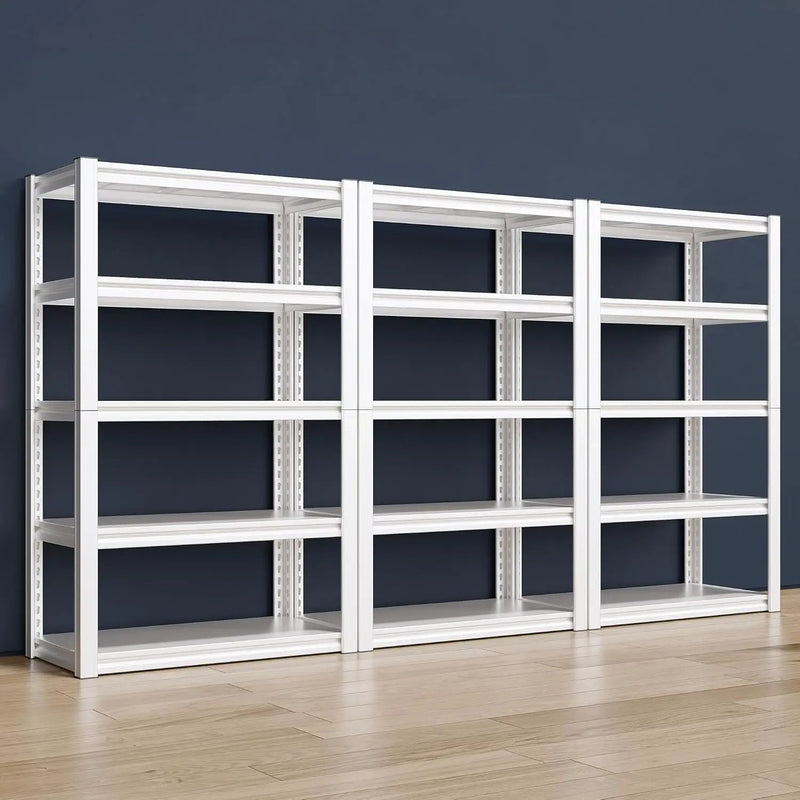 Raybee 72''H Garage Shelving Heavy Duty Storage Shelves Load 2010LBS Adjustable 5 Tier Metal Shelving White Garage Sheves Pantry Shelf for Kitchen Closet 72''H*31.7''W*16.3''D, 3 Pack by GreenHaven Gardens