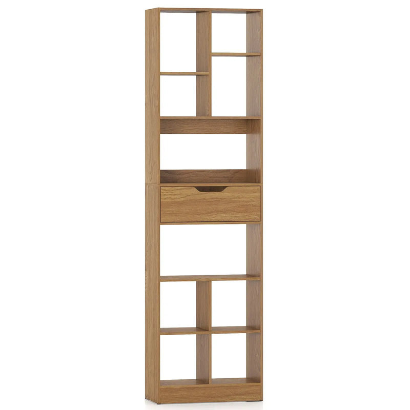 71inch Tall Freestanding Bookcase with Drawer 10-Cube Storage Organizer by DirectDeals