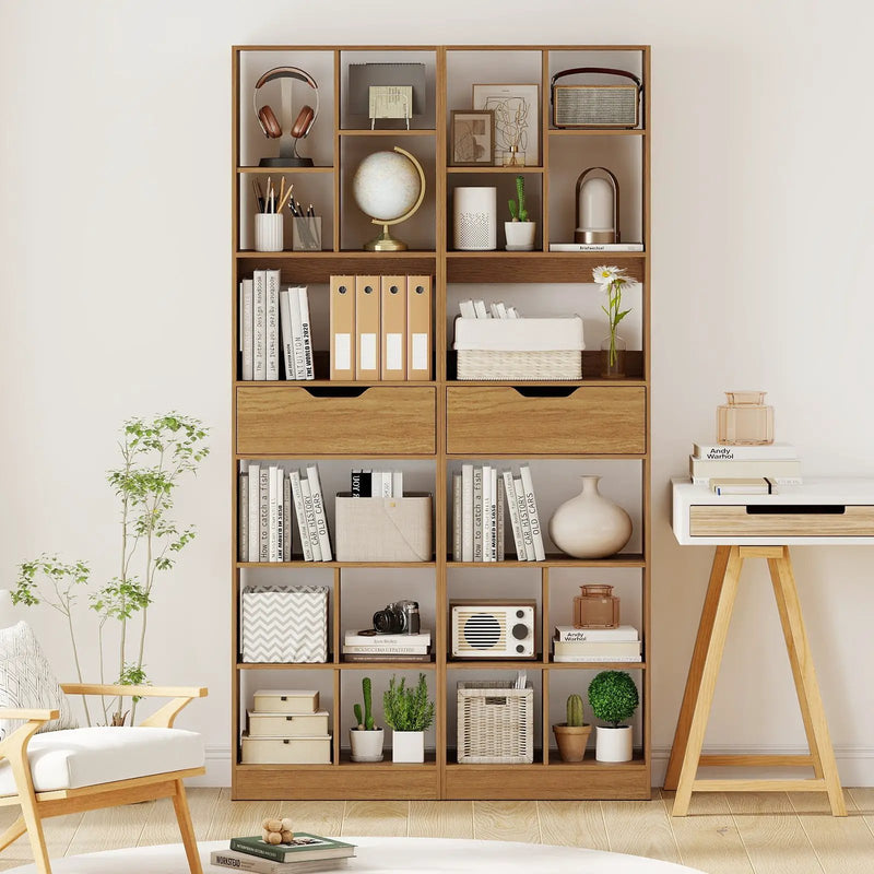 71inch Tall Freestanding Bookcase with Drawer 10-Cube Storage Organizer by DirectDeals