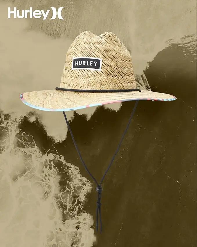 Hurley Men's Straw Hat - Bayside Lifeguard Straw Sun Hat by GreenHaven Gardens