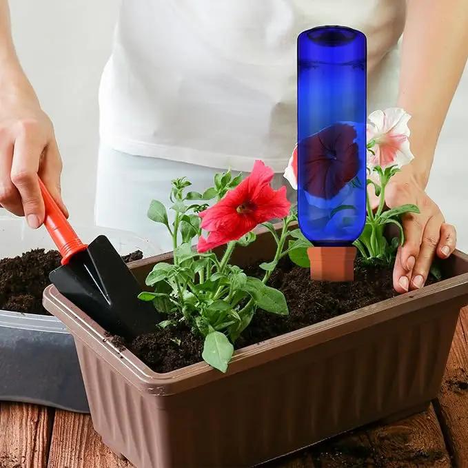 3 Sets Plant Watering Devices Terracotta 26 oz Self Watering Spikes Plastic Wine Bottles Slow Release Vacation Insert Automatic Plant Pot Waterer Device for Indoor Outdoor Garden by GreenHaven Gardens