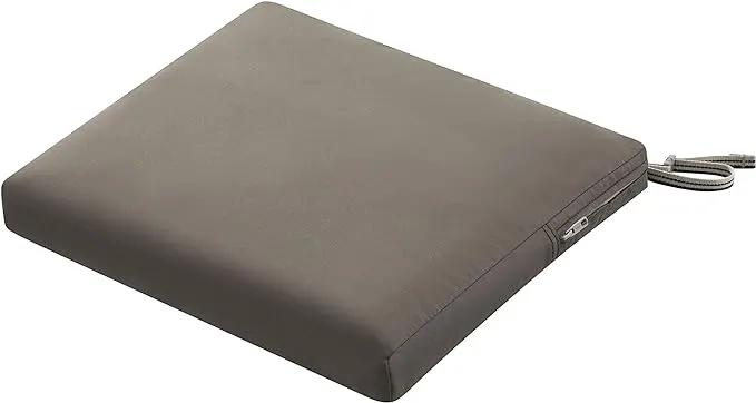 Classic Accessories Ravenna Seat Cushion, 17"W x 15"D x 2"Thick, Dark Taupe by GreenHaven Gardens