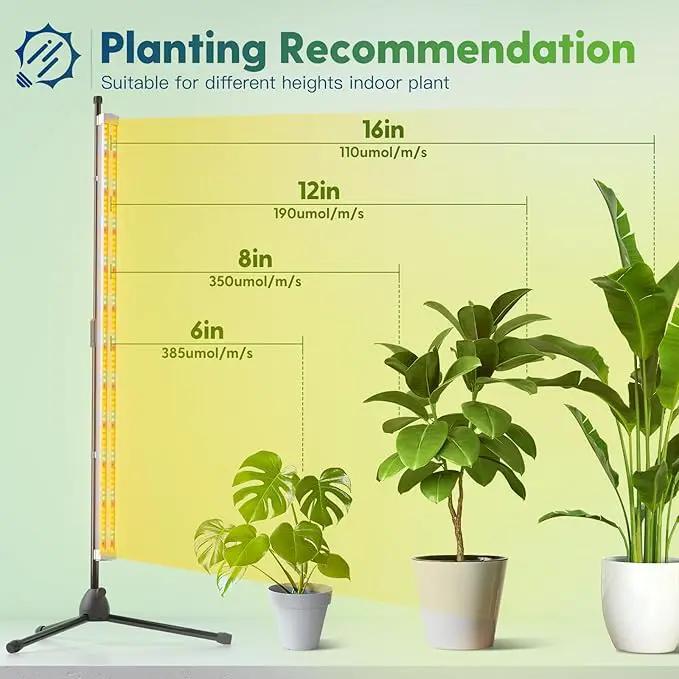 FREELICHT Grow Lights for Indoor Plants with Stand, 40W Full Spectrum, 3 Installation Methods, 4FT LED Plant Grow Light with 53'' Height Adjustable Stand for Hydroponic Seeding Indoor Tall Plants by GreenHaven Gardens