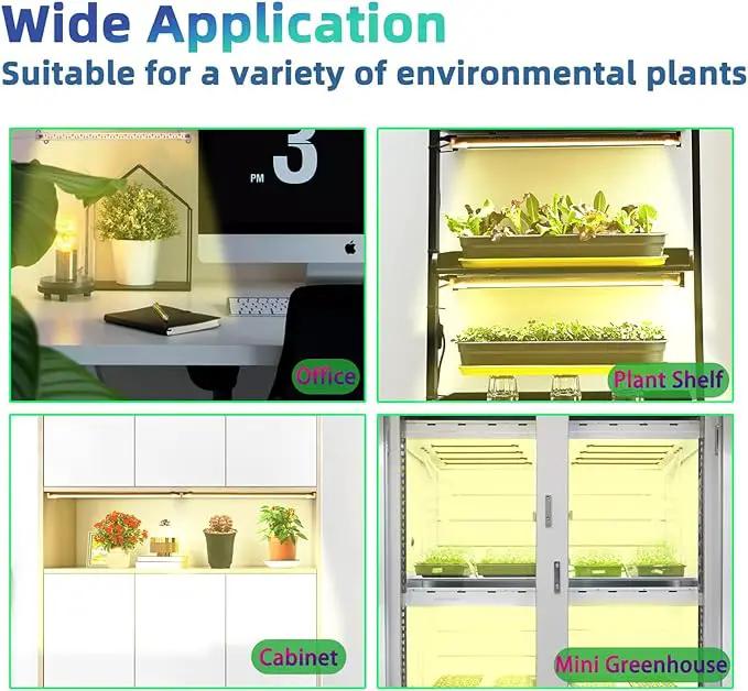 LED Plant Growing lamp, 3000K Full Spectrum Grow Light Strips for Indoor Plants with 3/9/12H Timer & 10 Dimmable Levels, Led Growth Light for Green House Hydroponics Succulent by GreenHaven Gardens