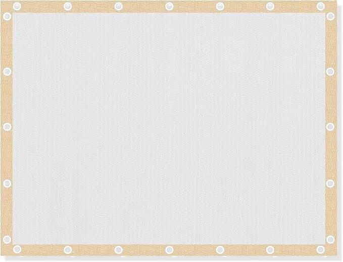 VICLLAX Shade Fabric Sun Shade Cloth with Every 2 FT Grommets for Patio Garden Pergola Cover Canopy 16x17 FT, Cream by GreenHaven Gardens