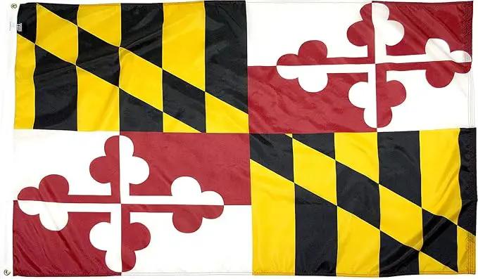 FlagSource Maryland Nylon State Flag, Made in USA, 4x6' by GreenHaven Gardens