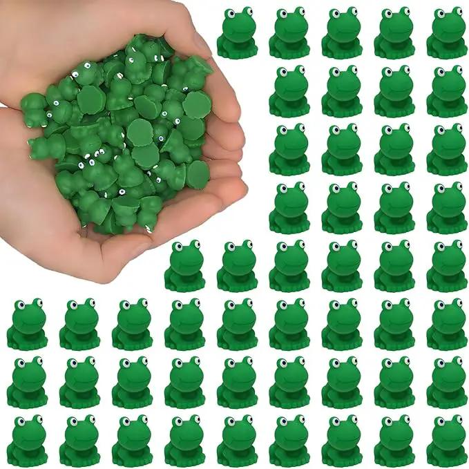80Pcs Mini Frogs Resin Tiny Frogs Miniature Decoration Figurines Ducks Dollhouse Garden Decor Plastic Mini Animals Micro Landscape Ornament Cake DIY Craft by GreenHaven Gardens
