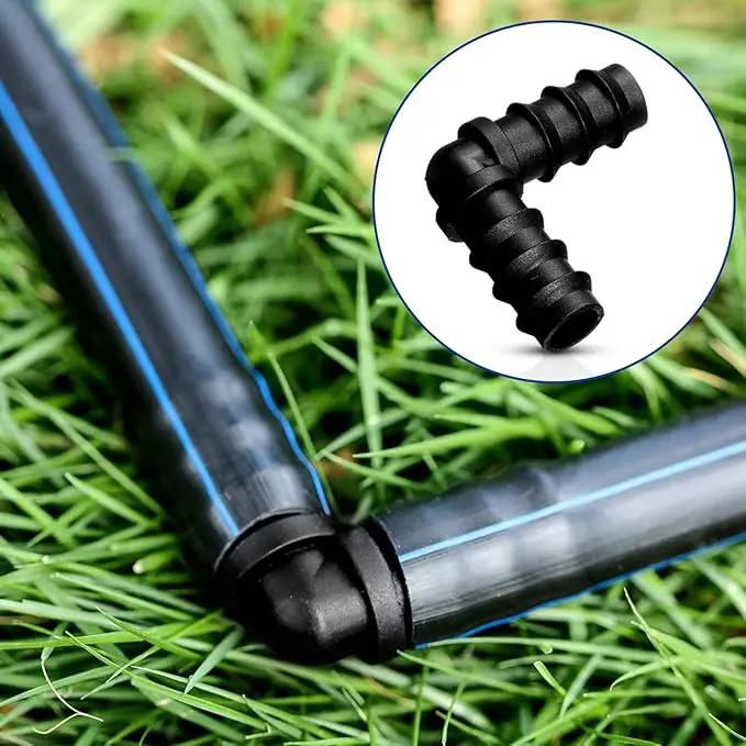 Maitys Irrigation Fittings Kit for Tubing 32 Piece Set, 8 Tees, 8 Couplings, 8 Elbows and 8 End Cap Plugs Barbed Connectors for Drip Sprinkler Systems, Garden, Patio, Lawn or Flower Bed (1/2 Inch) by GreenHaven Gardens